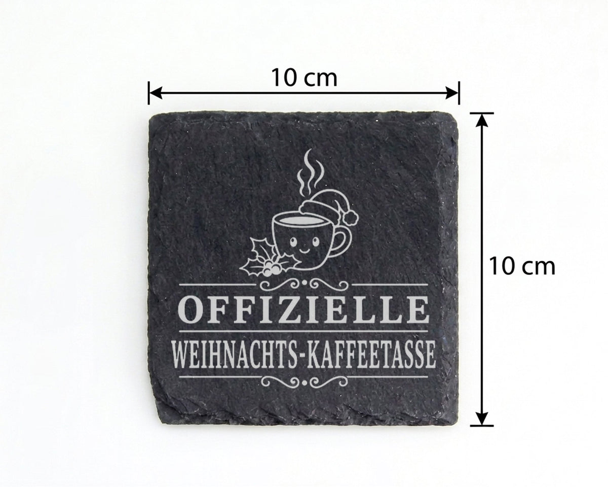 Schiefer Untersetzer Offizielle Weihnachts - Lustiges Geschenk für Kol – Bild 4