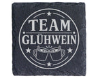 Schiefer Untersetzer Team Glühwein - Weihnachtsmarkt Geschenk für Koll – Bild 1