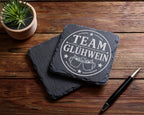 Schiefer Untersetzer Team Glühwein - Weihnachtsmarkt Geschenk für Koll – Bild 5