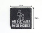 Schiefer Untersetzer Feuerwehr Wie der Vater so die Tochter - Geschenk – Bild 4