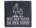 Schiefer Untersetzer Feuerwehr Vater und Sohn - Geschenk für Papa zum  – Bild 1