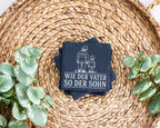 Schiefer Untersetzer Feuerwehr Vater und Sohn - Geschenk für Papa zum  – Bild 3