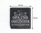 Schiefer Untersetzer Opa und Enkeltochter ein unschlagbares Team - Ges – Bild 4