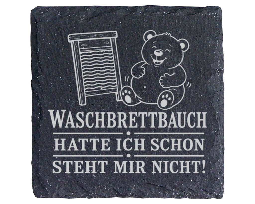 Schiefer Untersetzer Waschbrettbauch hatte ich schon steht mir nicht - – Bild 1