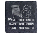Schiefer Untersetzer Waschbrettbauch hatte ich schon steht mir nicht - – Bild 1