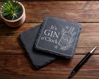 Gin Untersetzer Schiefertafel, It's GIN o'Clock Geschenk, Gin Liebhabe – Bild 5