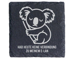 Schiefer Untersetzer Koala Spruch Keine Verbindung Zu Meinem E-LAN - L – Bild 1