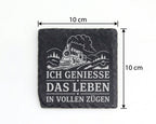 Schiefer Untersetzer Ich genieße das Leben in vollen Zügen - Eisenbahn – Bild 4