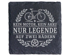 Schiefer Untersetzer Ohne Motor kein Akku nur Legende auf zwei Rädern  – Bild 1
