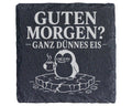 Schiefer Untersetzer Pinguin Guten Morgen ganz dünnes Eis - Lustiges G – Bild 1