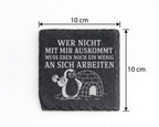 Schiefer Untersetzer Pinguin Wer nicht mit mir auskommt muss an sich a – Bild 4