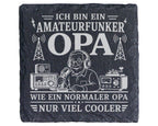 Schiefer Untersetzer Amateurfunker Opa wie ein normaler nur viel coole – Bild 1