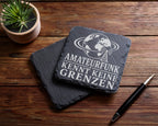 Schiefer Untersetzer Amateurfunk kennt keine Grenzen - Geschenk für Fu – Bild 5