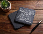 Schiefer Untersetzer Man kann nie genug Briefmarken haben - Geschenk f – Bild 5