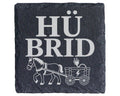 Schiefer Untersetzer Hü Brid - Lustiges Kutsche Geschenk für Kutscher, – Bild 1