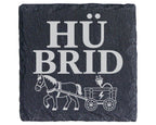 Schiefer Untersetzer Hü Brid - Lustiges Kutsche Geschenk für Kutscher, – Bild 1