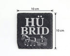 Schiefer Untersetzer Hü Brid - Lustiges Kutsche Geschenk für Kutscher, – Bild 4