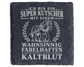 Schiefer Untersetzer Super Kutscher mit fabelhaftem Kaltblut - Geschen – Bild 1