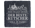 Schiefer Untersetzer Der beste Kutscher voll in Fahrt - Geschenk für G – Bild 1