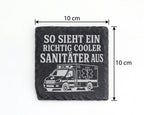 Schiefer Untersetzer So sieht ein richtig cooler Sanitäter aus - Gesch – Bild 4