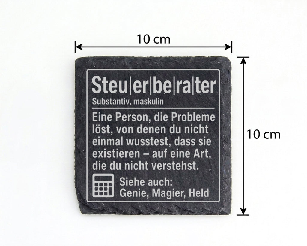 Schiefer Untersetzer Steuerberater Definition - Lustiges Geschenk für  – Bild 4
