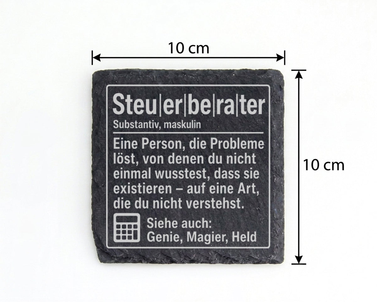 Schiefer Untersetzer Steuerberater Definition - Lustiges Geschenk für  – Bild 4