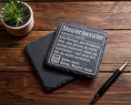 Schiefer Untersetzer Steuerberater Definition - Lustiges Geschenk für  – Bild 5