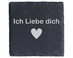 Schiefer Untersetzer Ich Liebe Dich Herz - Romantisches Geschenk Für P – Bild 1
