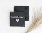 Schiefer Untersetzer Ich Liebe Dich Herz - Romantisches Geschenk Für P – Bild 2