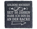 Schiefer Untersetzer Goldene Hochzeit seit 50 Jahren den da an der Bac – Bild 1