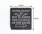 Schiefer Untersetzer Goldene Hochzeit seit 50 Jahren den da an der Bac – Bild 4