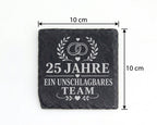 Schiefer Untersetzer Silberhochzeit 25 Jahre ein unschlagbares Team -  – Bild 4