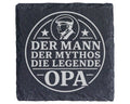 Schiefer Untersetzer Opa Mann Mythos Legende - Geschenk für Großvater  – Bild 1