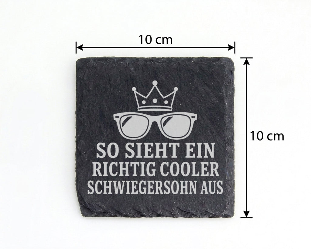 Schiefer Untersetzer So sieht ein richtig cooler Schwiegersohn aus - G – Bild 4