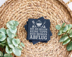Schiefer Untersetzer Bin am Grillen keine Tipps Bier bringen Abflug -  – Bild 3