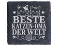 Schiefer Untersetzer Beste Katzen Oma der Welt - Geschenk für Katzenli – Bild 1