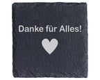 Schiefer Untersetzer Danke Für Alles Herz - Geschenk An Helfer Dankesc – Bild 1
