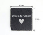 Schiefer Untersetzer Danke Für Alles Herz - Geschenk An Helfer Dankesc – Bild 4