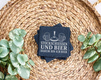 Schiefer Untersetzer Stockschießen und Bier darum bin ich hier - Gesch – Bild 3