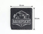 Schiefer Untersetzer Bauaufsicht - Lustiges Geschenk für Bauherr, Baul – Bild 4