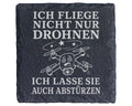 Schiefer Untersetzer Drohnenpilot Ich lasse Drohnen auch abstürzen - L – Bild 1