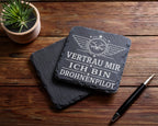 Schiefer Untersetzer Vertrau mir ich bin Drohnenpilot - Lustiges Gesch – Bild 5