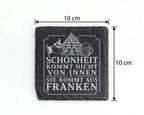 Schiefer Untersetzer Fränkin Schönheit kommt aus Franken - Geschenk fü – Bild 4