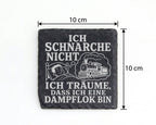 Schiefer Untersetzer Eisenbahn Schnarche nicht träume dass ich eine Da – Bild 4