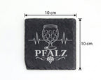 Schiefer Untersetzer Pfalz Herzschlag Dubbeglas - Geschenk für Pfälzer – Bild 4