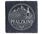 Schiefer Untersetzer Pfalzkind - Pfalz Geschenk für Pfälzer, Weinliebh – Bild 1