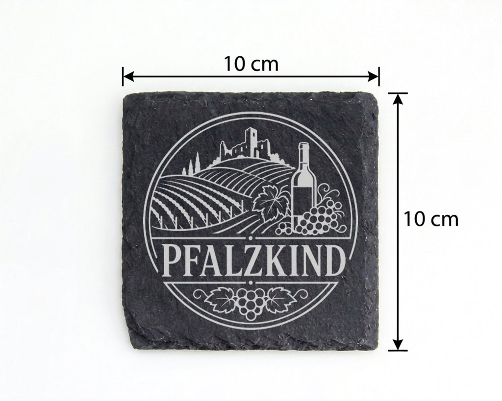 Schiefer Untersetzer Pfalzkind - Pfalz Geschenk für Pfälzer, Weinliebh – Bild 4