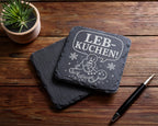 Schiefer Untersetzer Leb Kuchen - Lustiges Lebkuchen Wortspiel Geschen – Bild 5