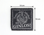 Gin Untersetzer Schiefertafel, Tonic ohne Alkohol ist GINLOS Geschenk, – Bild 4