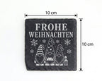 Schiefer Untersetzer Frohe Weihnachten drei Weihnachtszwerge - Skandin – Bild 4